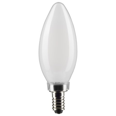 SATCO 5.5 Watt B11 LED Lamp, Frost, Candelabra Base, 90 CRI, 2700K, 120 Volts S21278